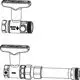 Zeichnung eines Anschlusssets mit einem Kugelhahn und verschiedenen Anschlussmöglichkeiten. Produkt von IMI Hydronic Engineering.